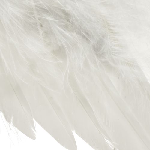kohteita Romanttiset enkelin siivet valkoisista höyhenistä – joulukoristeita ripustettavaksi 20×12cm 6 kpl
