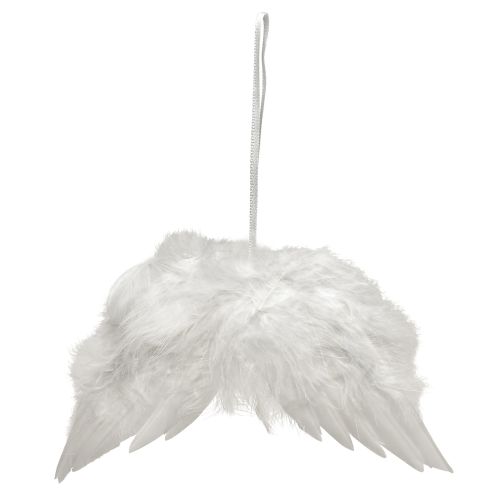 kohteita Romanttiset enkelin siivet valkoisista höyhenistä – joulukoristeita ripustettavaksi 20×12cm 6 kpl