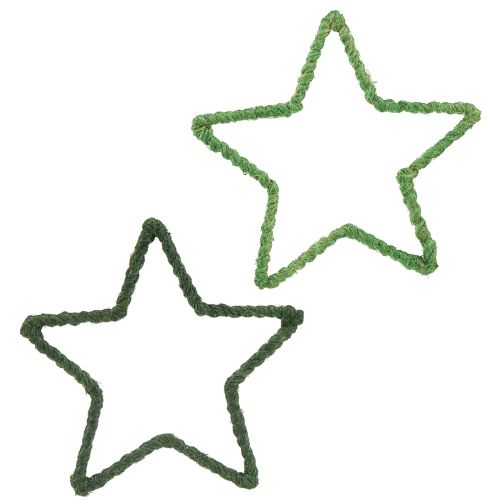 Tähdet juutti joulukoristeeseen joulutähti vihreä 15cm 8kpl