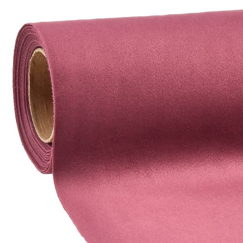 Floristik24 Velvet pöytäjalka Bordeaux tummanpunainen, 28×270cm - ylellinen pöytätelineen koristekangas juhlatilaisuuksiin