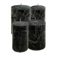 Floristik24 Mustat kynttilät Kiinteät pilarikynttilät Maalaismaiset kynttilät