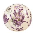 Floristik24 Keraaminen pallo laventelikuvioisella keraaminen koristelu violetti kerma 12cm