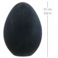 Floristik24 Pääsiäismuna muovikoriste muna musta parvi 25cm