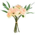 Floristik24 Keinotekoinen kukkakimppu pionit paeonia ruusut eukalyptus keinotekoinen 32cm